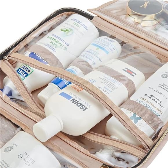 Travel Toiletry Bag for Women Large Capacity Travel Essentials Organizer Hanging - Picture 5 of 6